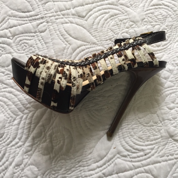 L.A.M.B. Animal Print Stiletto Size 35.5 (5) - Picture 2 of 9